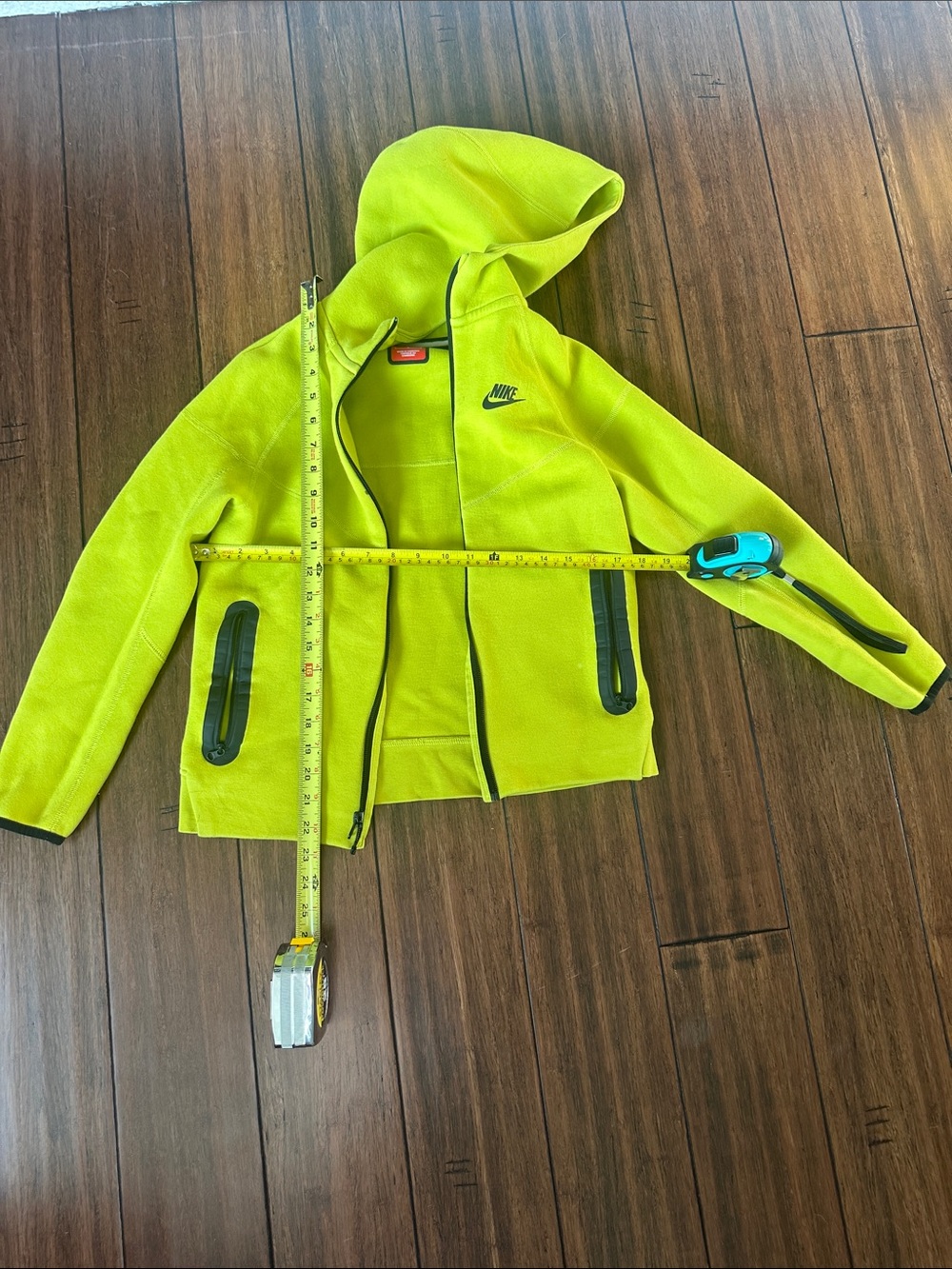 Nike Bright Lime Green Hooded Zip Jacket